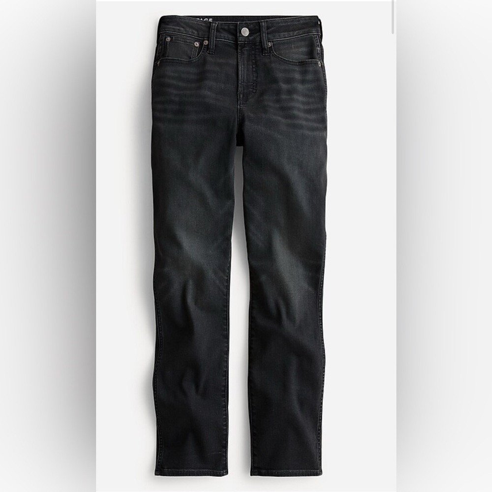 J. Crew curvy vintage slim straight jeans in charcoal wash